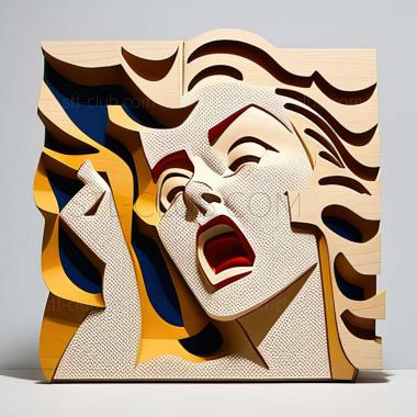 3D model Roy Lichtenstein American artist (STL)